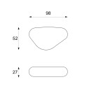 Tavolino Sasso medium FS/002/WA Stones dimensioni