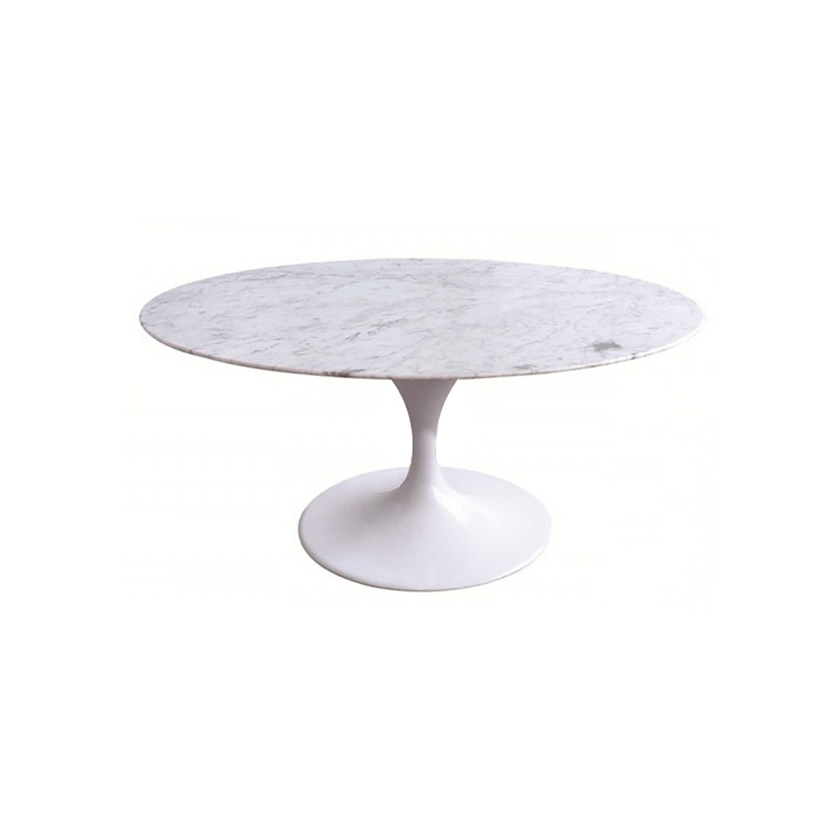 Tavolino Tulip E. Saarinen 105x70 H 40 Marmo Carrara