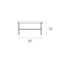 Tavolino Tweet L TARGET POINT dimensioni