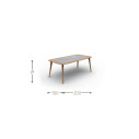 Moon Teak tavolo 200 x 100 Talenti Outdoor dimensioni