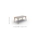 Moon Teak tavolo 200 x 100 Talenti Outdoor dimensioni