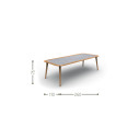 Moon Teak tavolo 260 x 110 Talenti Outdoor dimensioni