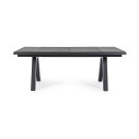 Tavolo allungabile Krion 205-265x103 antracite Bizzotto vista