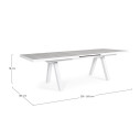 Tavolo allungabile Krion 205-265x103 bianco Bizzotto dimensioni