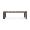 Tavolo allungabile Cameron 228-294x100 antracite Bizzotto vista