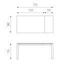 Tavolo allungabile Ceramica 2 OM/312/MB Stones dimensioni