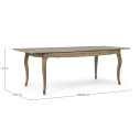 Tavolo allungabile Domitille 180/225x90 Bizzotto dimensioni