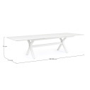 Tavolo allungabileKenyon 200/300x110 bianco Bizzotto dimensioni