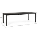 Tavolo allungabile Konnor 160/240x100 antracite Bizzotto dimensioni