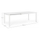 Tavolo allungabile Konnor 160/240x100 bianco Bizzotto dimensioni