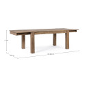 Tavolo allungabile Salford 160-260x100 Bizzotto dimensioni