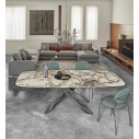 Tavolo Artistico 52.89 a botte 250x120 SuperMarmo Étoile Gold lucido
