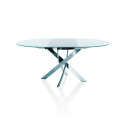 Tavolo Barone rotondo Allungabile 52.86 Bontempi Casa cristallo velvet