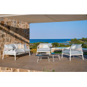 Tavolo basso piccolo Terramare con piano gres porcellanato 48x48 Emu ambientazione