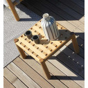 Unopiù Tavolo basso quadrato in teak Pevero dettaglio