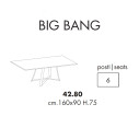 Tavolo Big Bang 42.80 160x90 Fisso Ingenia Casa Dimensioni
