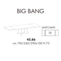 Tavolo Big Bang 42.86 Allungabile Dimensioni