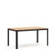 Tavolo 100% da esterno Bona legno massello di teca e alluminio finitura nera 160 x 90 cm Kave Home vista