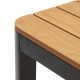 Tavolo 100% da esterno Bona legno massello di teca e alluminio finitura nera 160 x 90 cm Kave Home dettaglio
