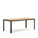 Tavolo 100% da esterno Bona legno massello di teca e alluminio finitura nera 200 x 100 cm Kave Home vista