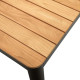 Tavolo 100% da esterno Bona legno massello di teca e alluminio finitura nera 200 x 100 cm Kave Home dettaglio