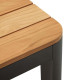 Tavolo 100% da esterno Bona legno massello di teca e alluminio finitura nera 200 x 100 cm Kave Home dettaglio