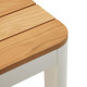 Tavolo 100% esterno Bona legno massello di teca e alluminio finitura bianca 200 x 100 cm Kave Home dettaglio