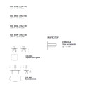 Tavolo Butterfly Ceramic T8070FSC Tonin Casa dimensioni