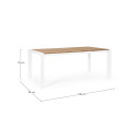 Tavolo Cameron 180x90 bianco Bizzotto dimensioni