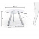 Tavolo rotondo Carib in vetro e gambe in acciaio finitura cromo Ø 110 cm dimensioni