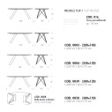 Tavolo Celtis ceramic fisso T8084FSC Tonin Casa dimensioni