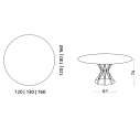 Tavolo Circus Ø 120 Colico dimensioni