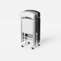 Tavolo consolle Marvel Plus 120 con 6 sedie Zeta e carrellino 0/414.comp carrellino Pezzani