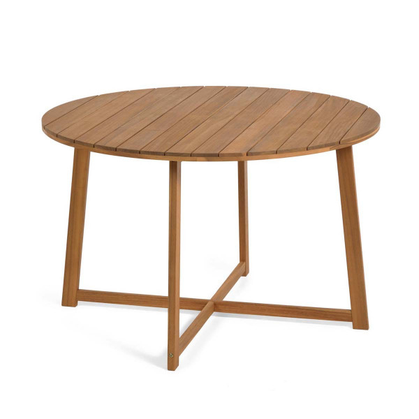 Tavolo da esterno rotondo Dafne in legno massello di acacia Ø 120 cm FSC 100%