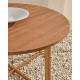 Tavolo da esterno rotondo Dafna in legno massello di acacia Ø 120 cm FSC 100% dettaglio