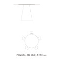Tavolo Dix CB/4804-FD 120 Connubia dimensioni