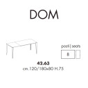 Tavolo Dom 42.63 Ingenia Casa Dimensioni