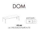 Tavolo Dom 42.66 Ingenia Casa Dimensioni