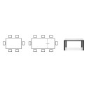 Tavolo Dorian CB4815-R 130 A Connubia schema