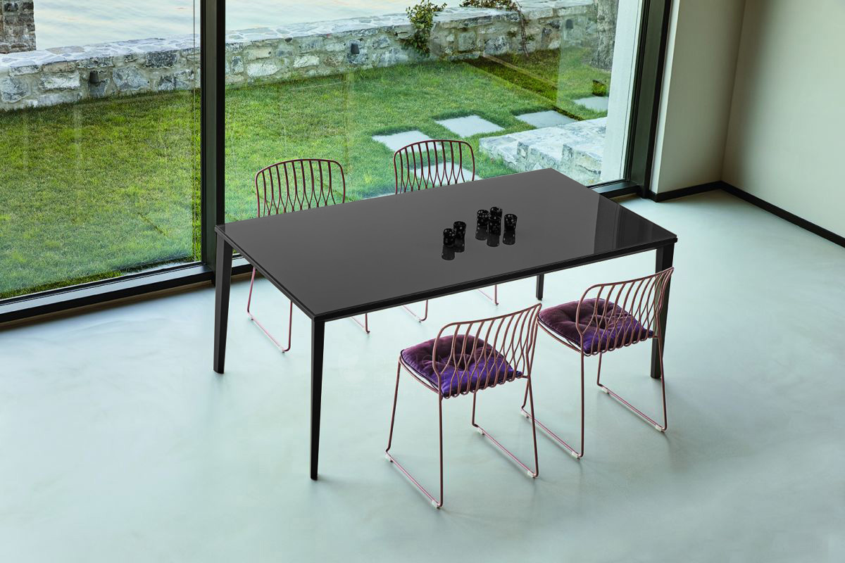 Bontempi Tavolo In Cristallo Con Sedie Tavolo CHEF BONTEMPI CASA