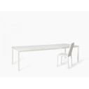Tavolo Echo 20.76 Bontempi Casa Piano Cristallo Velvet Antigraffio Bianco opaco