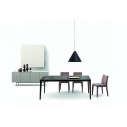 Tavolo Echo 20.77 Bontempi Casa Piano SuperMarmo Noir Desir Lucido