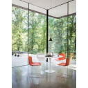 Knoll Saarinen Tavolo Tulip Lounge Ø 91 H 64-65 Laminato Bianco ambientazione