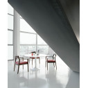 Knoll Saarinen Tavolo Tulip Lounge Ø 91 H 64-65 Laminato Bianco ambientazione