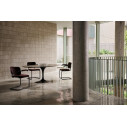 Knoll Saarinen Tavolo Tulip 244x137 Laminato Nero ambientazione