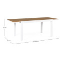 Tavolo allungabile Elias 140/200x90 bianco Bizzotto dimensioni