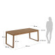 Tavolo da esterno Emili in legno massello di acacia 180 x 90 cm FSC 100%  dimensioni