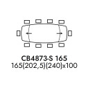 Tavolo Gemini CB4873-S 165 Connubia Calligaris dimensioni