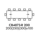 Tavolo Gemini CB4873-R 200 Connubia Calligaris dimensioni