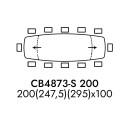 Tavolo Gemini CB4873-S 200 Connubia Calligaris dimensioni